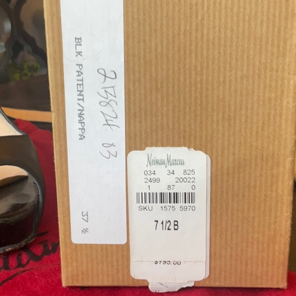 Christian Louboutin Black Peep-Toe Heels - Picture 3 of 5